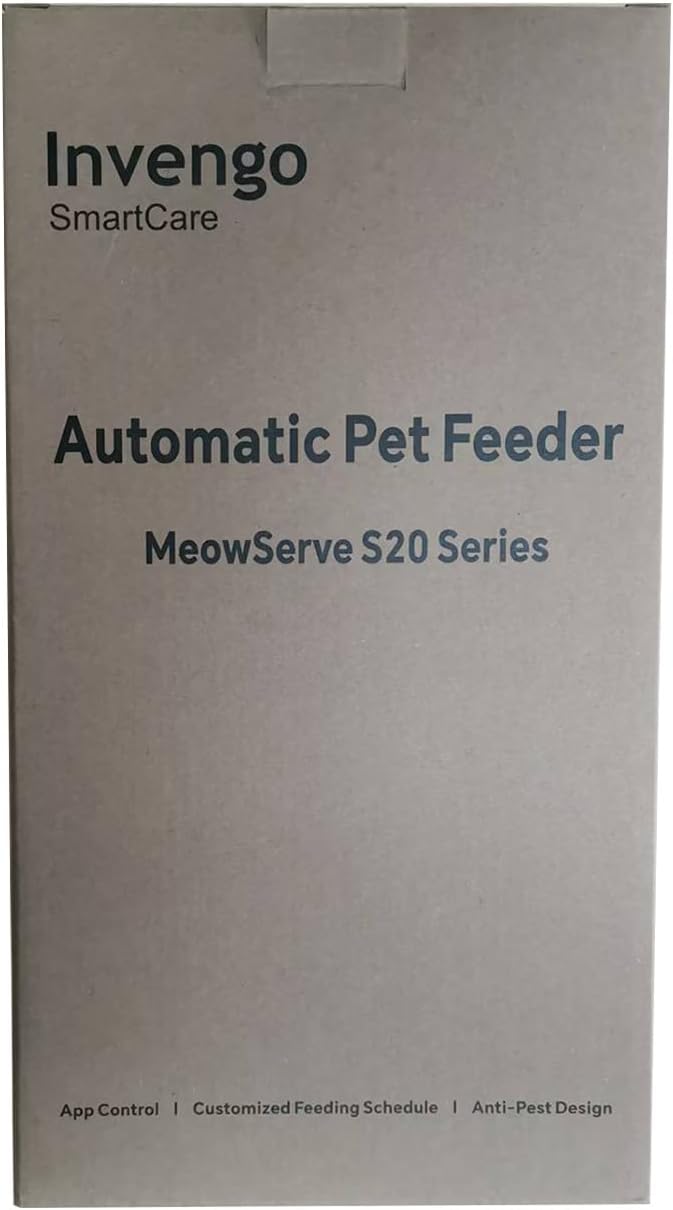 Automatic Cat Feeder - Cat Food Dispenser for 2 Cats Meowserve S20D, Auto Dog Feeder with Stainless Steel Bowls, 5L Pet Feeder with Patented Anti-Jam Port, App, Dual Lock Lid & 2.4G/5G Wifi