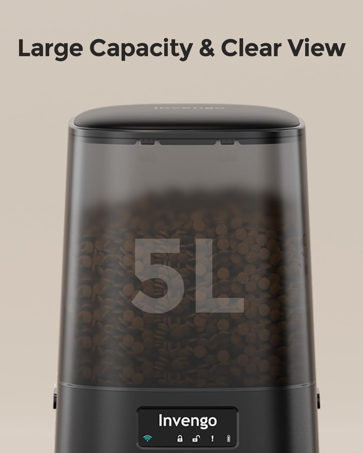 Automatic Cat Feeder - Cat Food Dispenser for 2 Cats Meowserve S20D, Auto Dog Feeder with Stainless Steel Bowls, 5L Pet Feeder with Patented Anti-Jam Port, App, Dual Lock Lid & 2.4G/5G Wifi