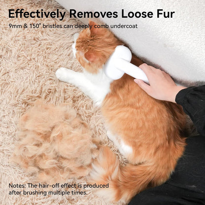 Cat Brush for Shedding, Cat Brushes for Indoor Cats, Cat Brush for Long or Short Haired Cats, Cat Hair Brush Cat Grooming Deshedding Brush for Dog Kitten Horse Massage Removes Loose Fur, White